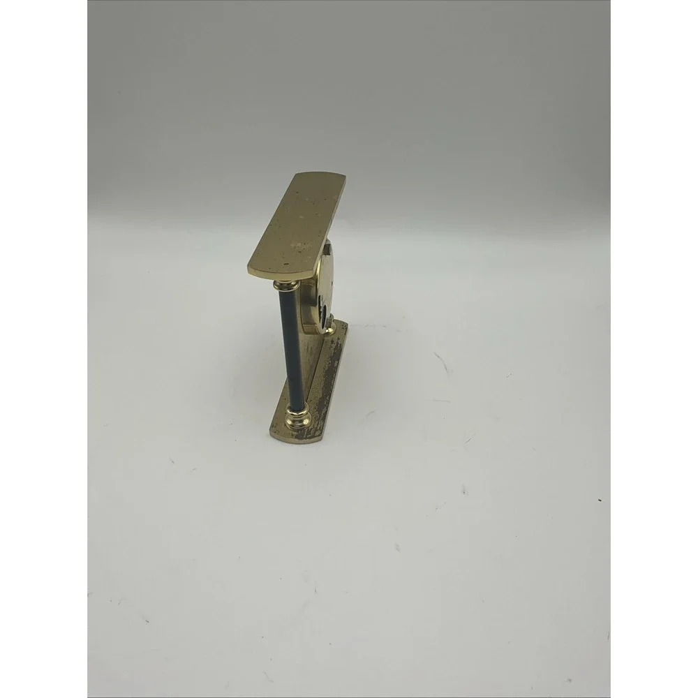 Howard Miller Casey Brass Quartz Desk Alarm Clock Model 613-621 Untested